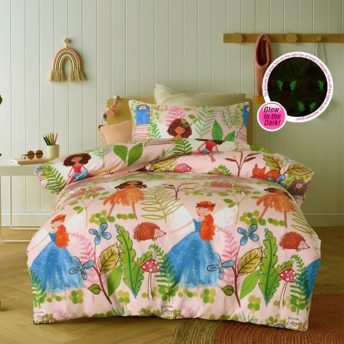 Glow in the Dark Fairy Tales Quilt Cover Set by Happy Kids