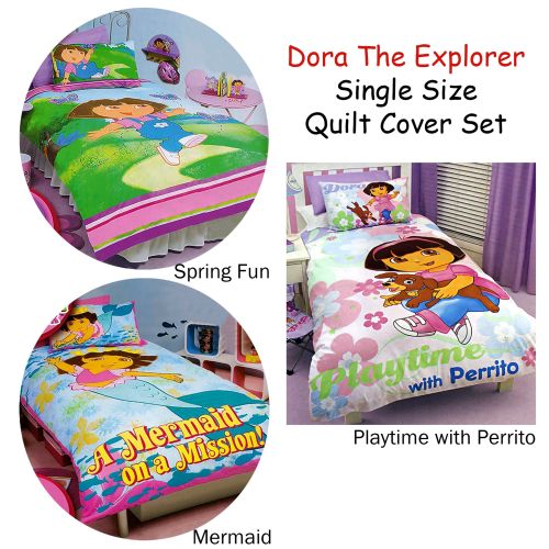 Dora The Explorer Licensed Quilt Cover Set Single by Disney