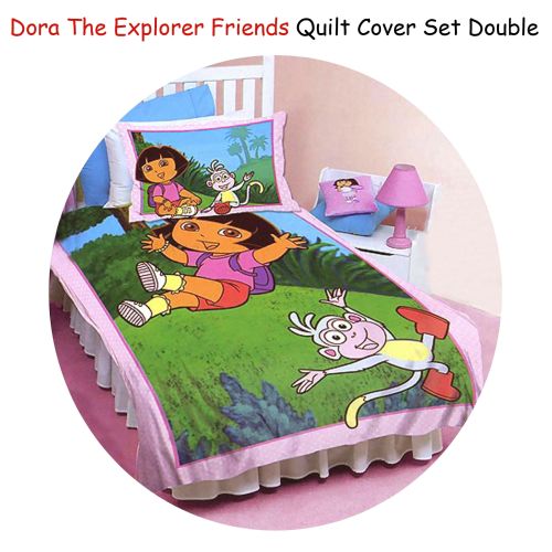 Dora The Explorer Licensed Quilt Cover Set Friends Double by Disney