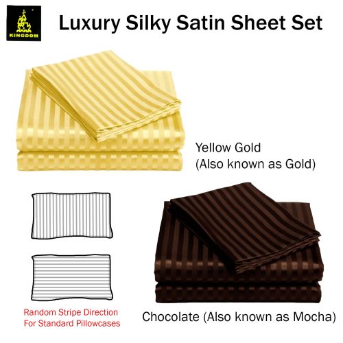 Luxury Silky Satin Sheet Set by Kingtex