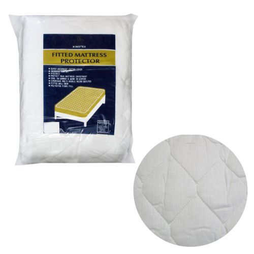 Fitted Mattress Protector 38cm Wall by Kingtex
