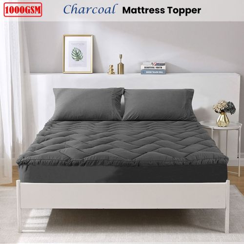 1000GSM Charcoal Mattress Topper by Ramesses