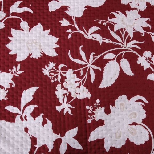 Spring Red 3 Pcs Bamboo Blend Ultrosonic Reversible Comforter Set by Ramesses