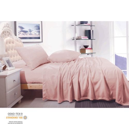 Ultra Soft Cashmere Touch Micro Flannelette Sheet Set Dusty Pink by Shangri La