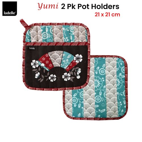 Yumi Set of 2 Pot Holders 21 x 21 cm by Ladelle