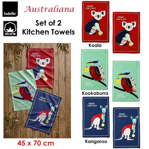 Australiana Set of 2 Cotton Kitchen Towels 45 x 70 cm by Ladelle