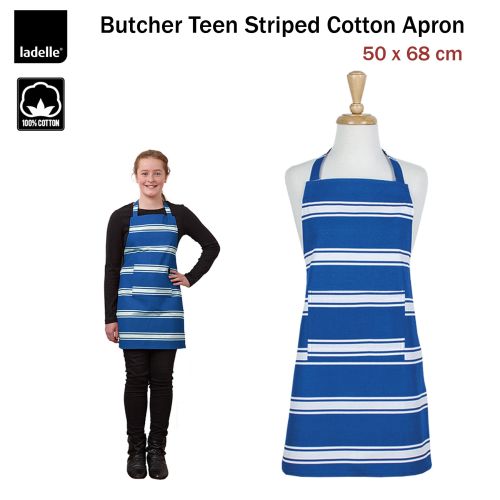 Butcher Kitchen / BBQ Cotton Teen Apron Blue by Ladelle