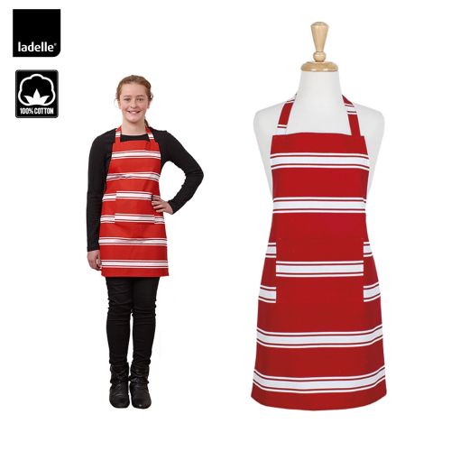 Butcher Cotton Teen Apron Red by Ladelle