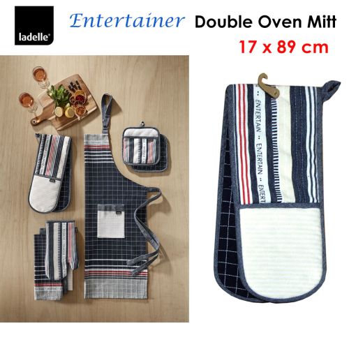 Entertainer Charcoal Double Oven Mitt 17 x 89 cm by Ladelle