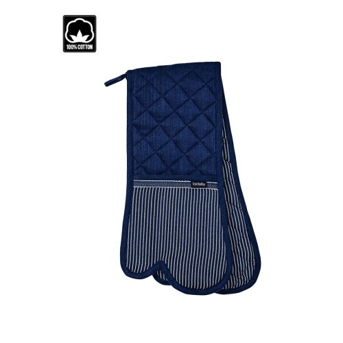 Professional Series Stripe Navy Double Oven Mitt 20 x 94 cm by Ladelle