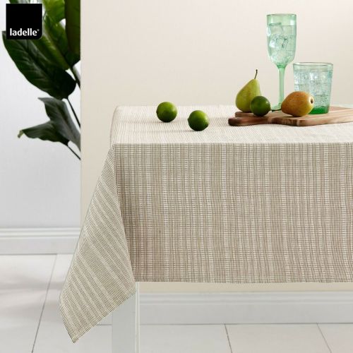Beige Eco Cotton Rich Tablecloth by Ladelle
