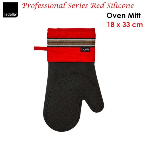 Professional Series Red Silicone Oven Mitt 18 x 33 cm by Ladelle