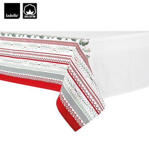 Wonderful Christmas Xmas Festival Cotton Tablecloth by Ladelle