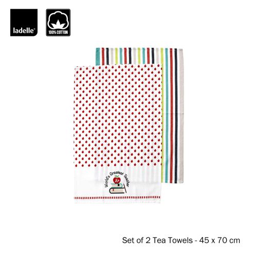 World's Greatest Teacher Mug or Tea Towels Gift Choice by Ladelle