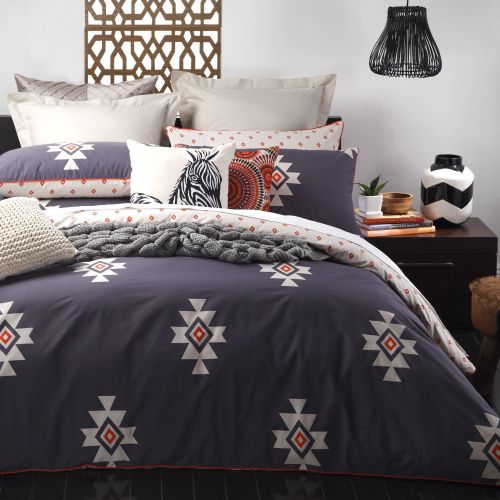 Arizona Indigo Quilt Cover Set by Logan & Mason