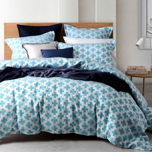 Ford Ocean Yarn Dyed Quilt Cover Set by Platinum Collection