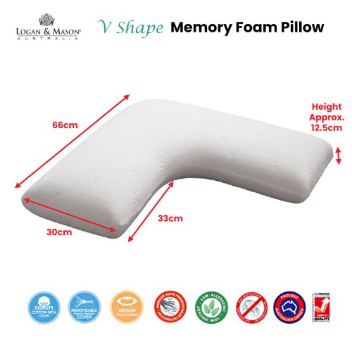 Logan and mason v shaped memory foam pillow discount