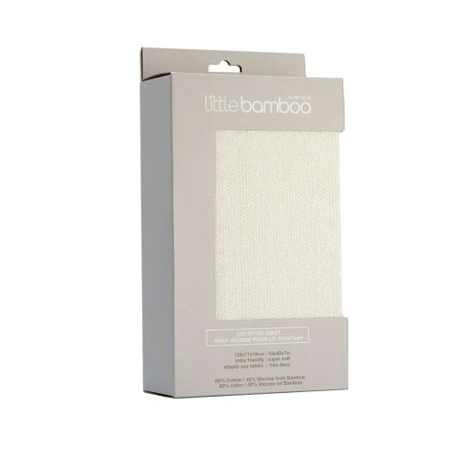 Little Bamboo Jersey Fitted Sheet Cot Size Marle Whisper