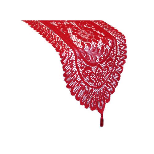 Logan Red Lace Table Runner Choose Your Size