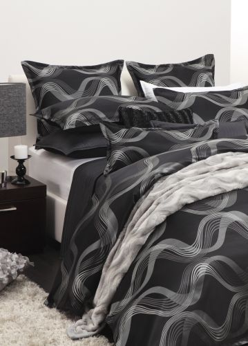 Saxon Pewter Quilt Cover Set by Logan & Mason