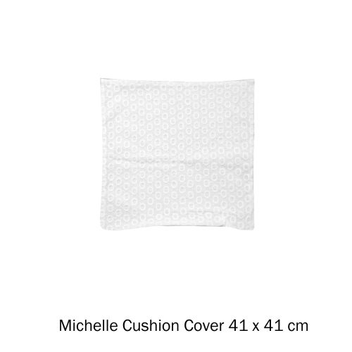 Michelle White Square Cushion Cover by Manhattan