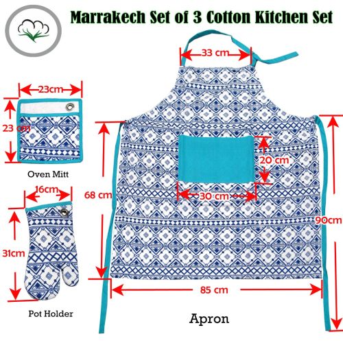Marrakech Set of 3 Cotton Kitchen Set by J Elliot Home