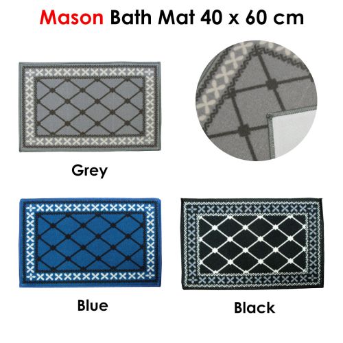 Mason Rubber Backed Bath Mat 40 x 60cm