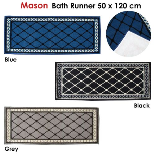 Mason Non Slip Bath Runner 50 x 120cm