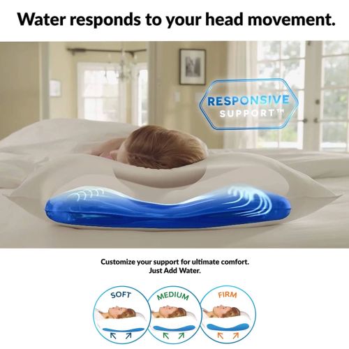 Luxurious Memory Foam Water Pillow 46 x 66 cm by Mediflow