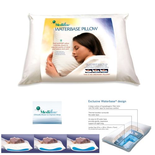 Adjustable Waterbase Water Neck Pain Reduction Standard Pillow 51 x 71 cm by Mediflow