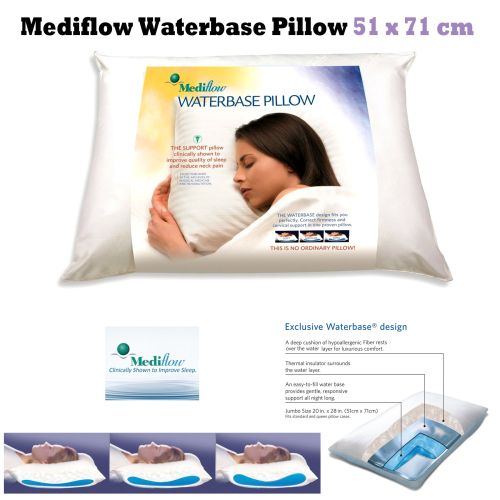 Adjustable Waterbase Water Neck Pain Reduction Standard Pillow 51 x 71 cm by Mediflow