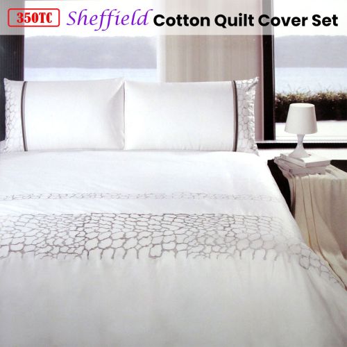 Sheffield Embroidery 100% Cotton Quilt Cover Set by Metropolitan