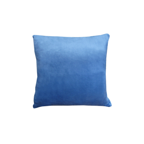 Augusta Faux Mink Square Cushion Denim by Alastairs