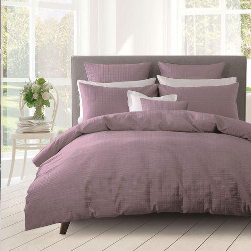 Aurora Mauve Lightly Quilted Quilt Cover Set by Georges Fine Linens
