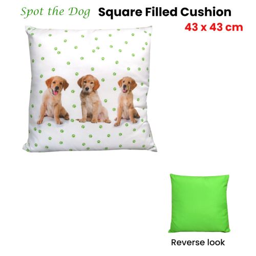 Spot the Dog Square Filled Cushion 43 x 43 cm by Georges Fine Linens