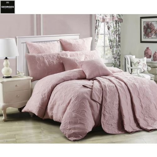 Marguerite Dusty Pink Luxury Quilt Cover Set by Georges Fine Linens