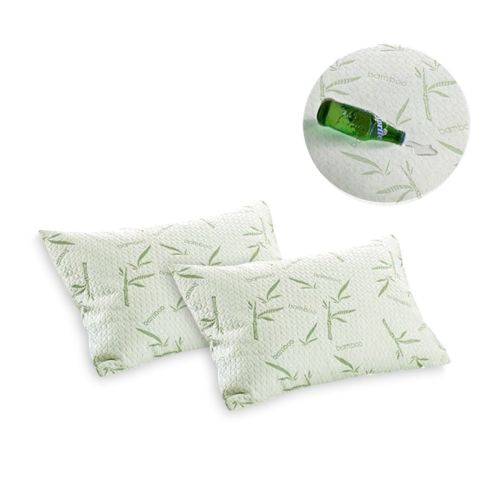 Pair of Nature Basics Bamboo Waterproof Standard Pillow Protectors 48 x 73cm by Alastairs
