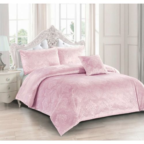 Amara Pink Embossed Quilt Cover Set by Georges Fine Linens