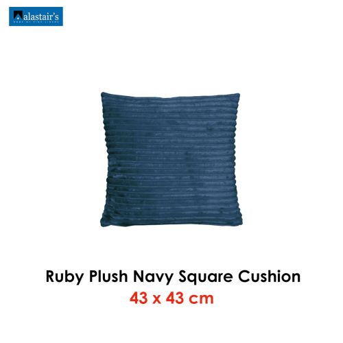 Ruby Navy Square Cushion by Alastairs