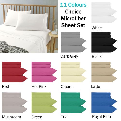 11 Colours Choice Microfiber Sheet Set by Big Sleep