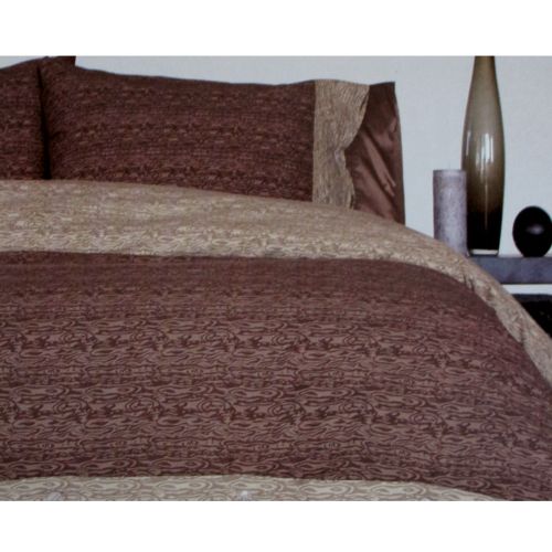 Moray Chocolate Quilt Cover Set by Essentially Home Living