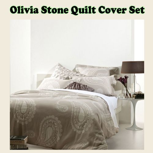Olivia Stone Quilt Cover Set by Gainsborough