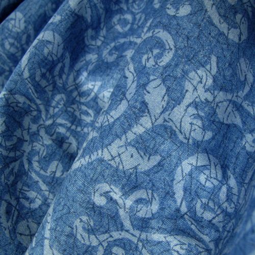 One Pair of Polyester Cotton Rod Pocket Damask Curtains
