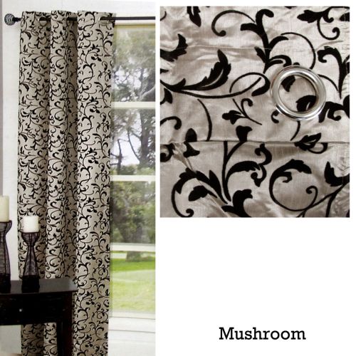 One Piece of Options Flocking Unlined Curtain 110 x 213 cm