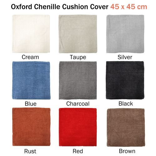 Oxford Chenille Cushion Cover 45 x 45 cm by Impressions Australia