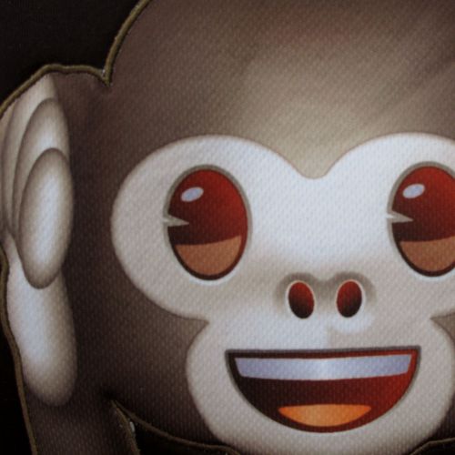 Pair of Emoji Car Front Seat Covers Monkey Face
