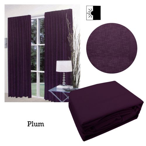 Pair of Faux Linen Blockout Pinch Pleat Curtains by Home Innovations