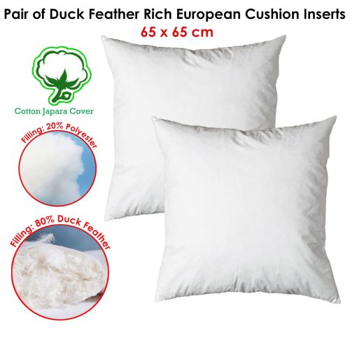 Feather filled hotsell cushion inserts