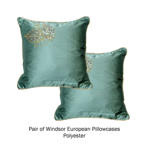 Pair of Floral Quality European Pillowcases 65 x 65 cm 
