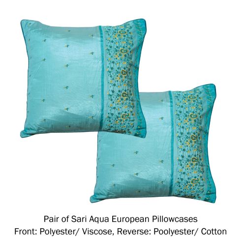 Aqua european pillowcases outlet